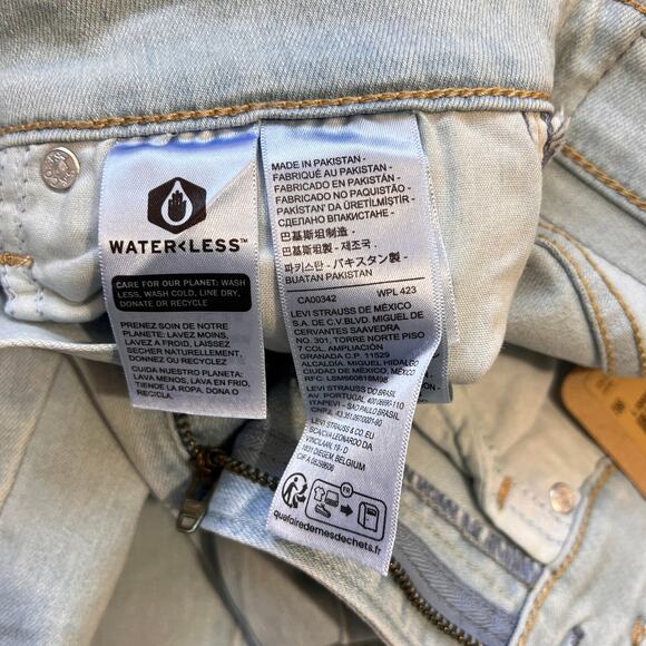 Levi's 726 High Rise Flare Split Hem Women's Light Wash Jeans 0 Short (W25 L30) - Picture 10 of 13